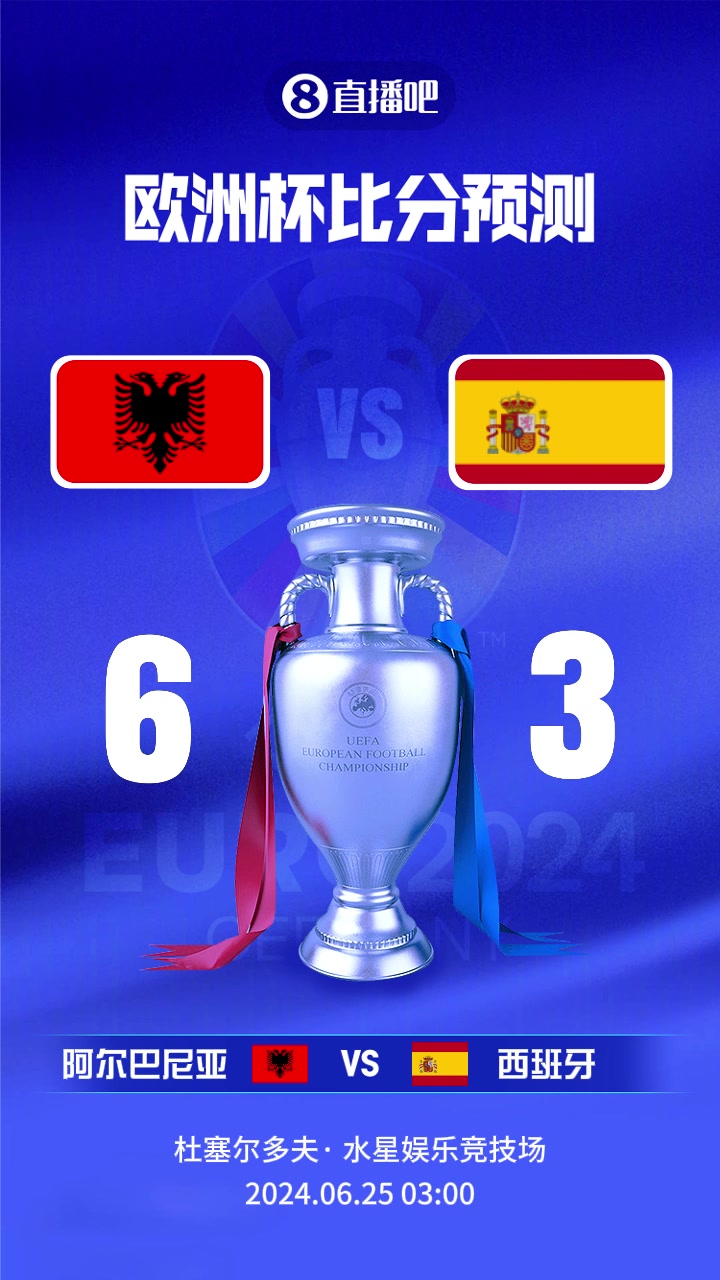 欧洲杯阿尔巴尼亚vs西班牙截图比分预测